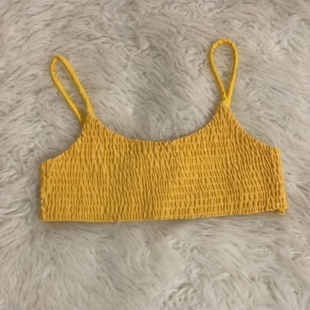 FINAL $ Shein smocked tiny crop top/bikini top Sz S